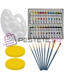 Комплект за рисуване с художествени материали и статив куфар 45 части